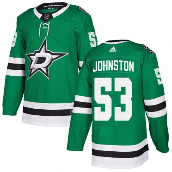 Men's Dallas Stars #53 Wyatt Johnston Green Stitched Hockey Jersey